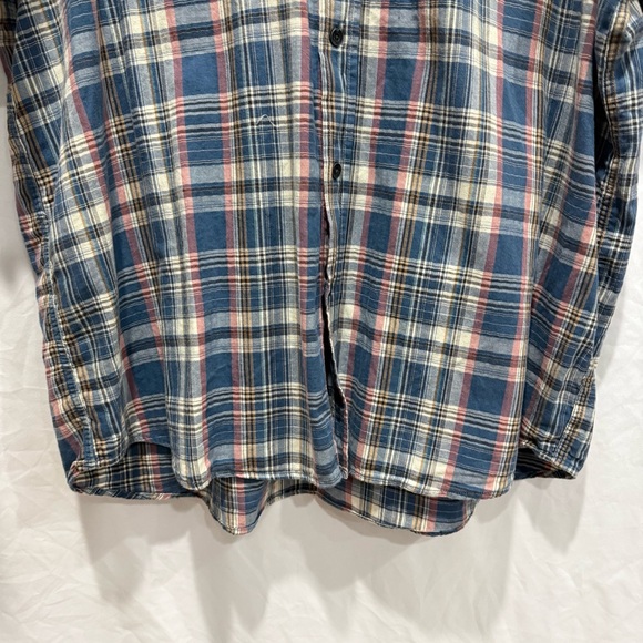 Western Plaid Cowboy Short Sleeve Button Front Workwear Shirt XXL Outdoor Life - Picture 3 of 12